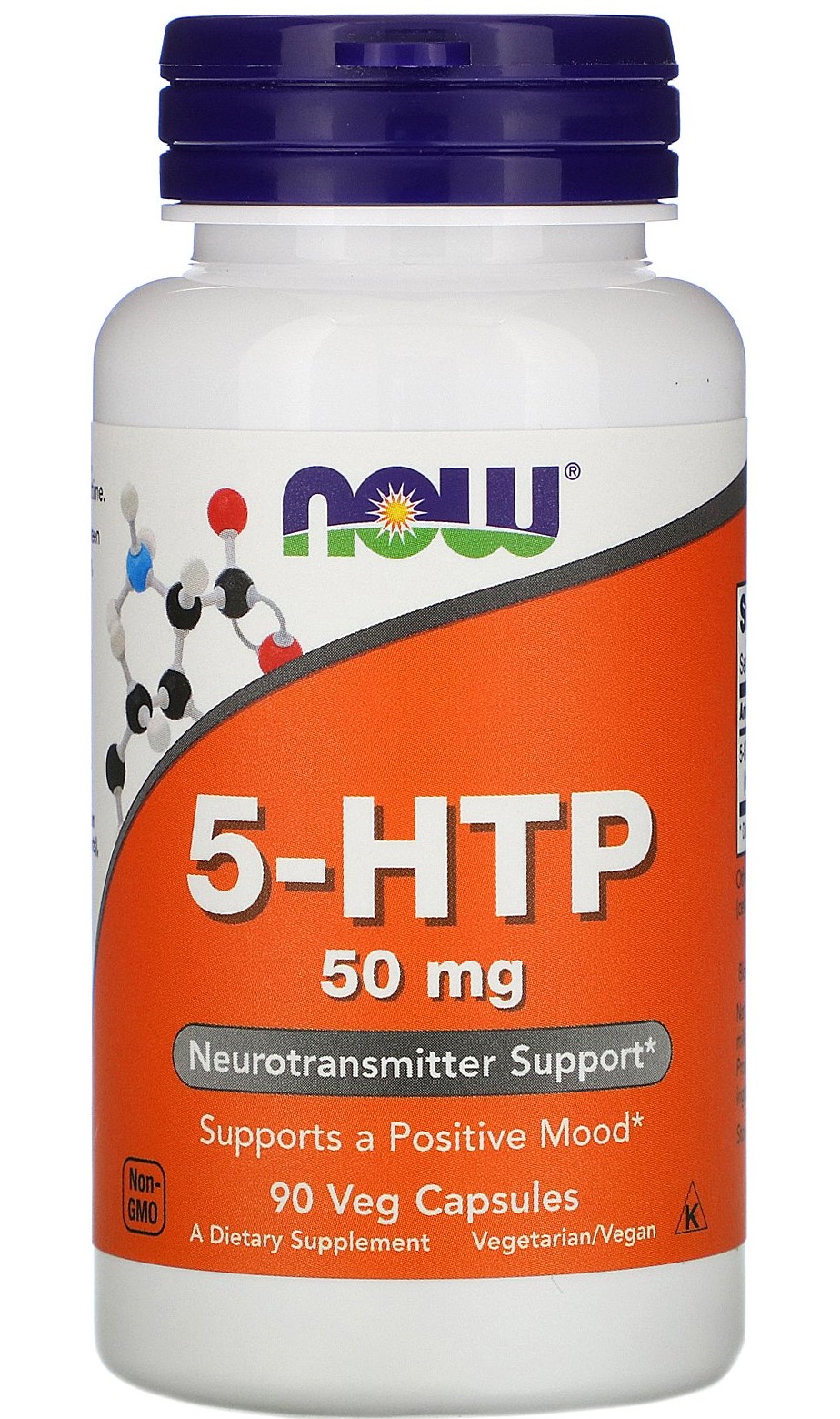 NOW 5-HTP (L-5-гидрокситриптофан), капсулы, 50 мг,  90 шт.