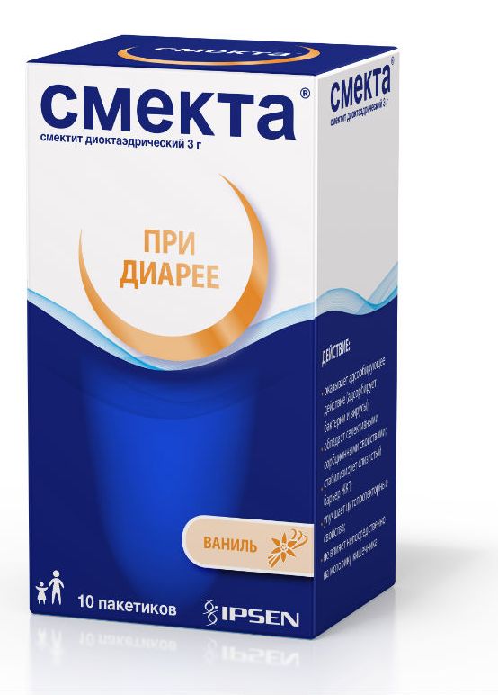 

Смекта, порошок (ваниль), пакетик 3 г, 10 шт.