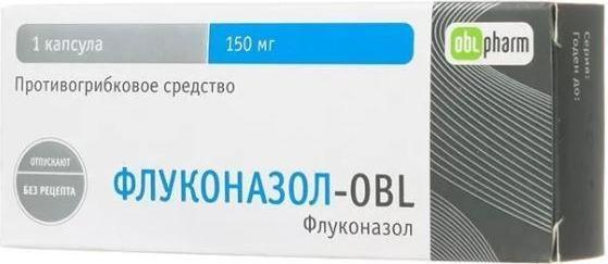 Флуконазол-OBL, капсулы 150 мг, 1 шт. флуконазол медисорб капсулы 150мг