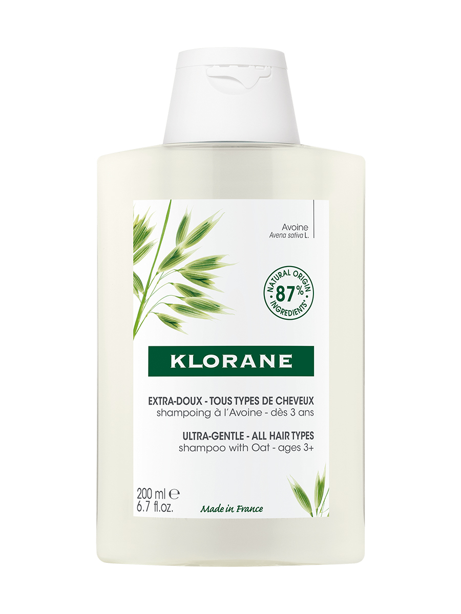 Klorane Молочко овса, шампунь сверхмягкий для всех типов волос 200 мл универсальный шампунь для всех типов волос basic shampoo 51448 5000 мл