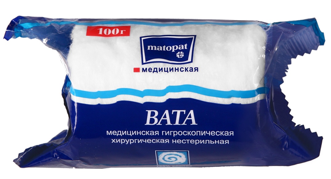 

Вата Матопат нестерильная, 100 г