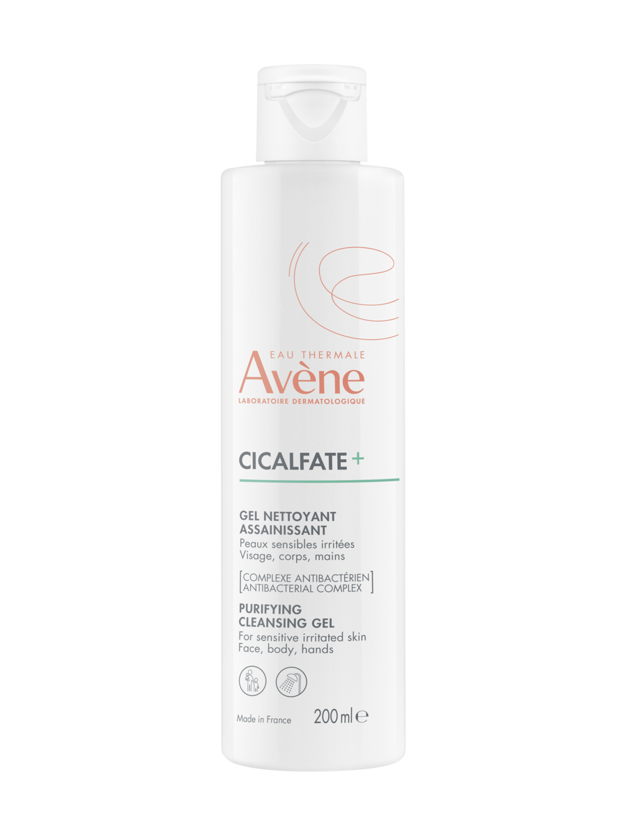 Avene Cicalfate+ гель очищающий для чувствительной и раздраженной кожи 200 мл дефемилема гель моющий для интимной гигиены с антибактериальными компонентами