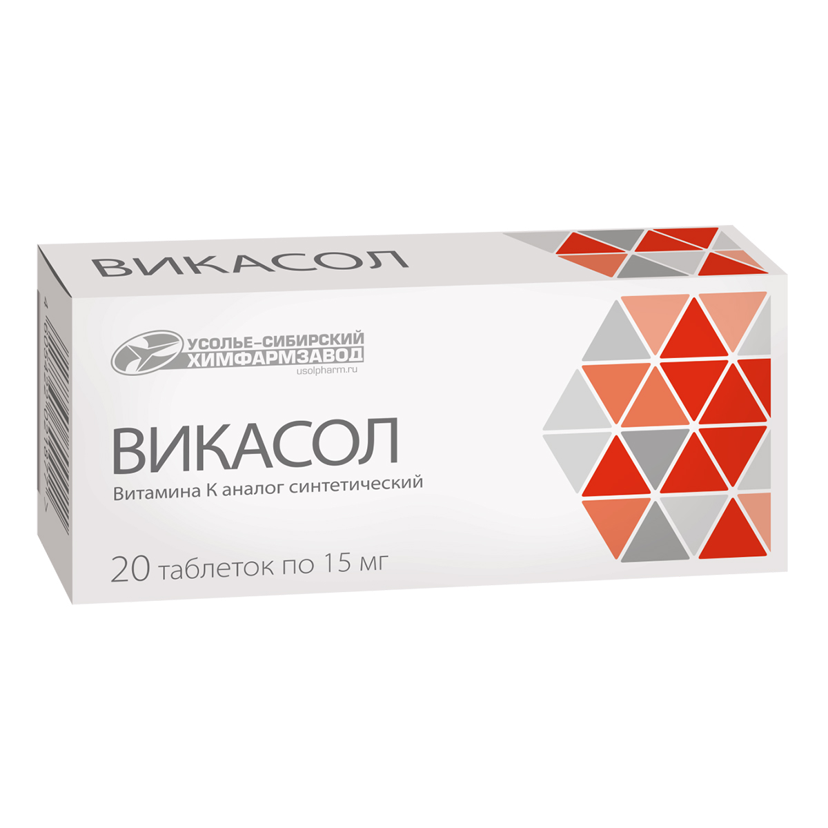 

Викасол, таблетки 15 мг, 20 шт