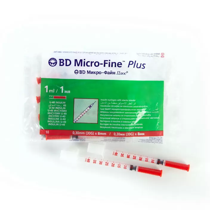 BD Micro-Fine Plus, шприц, 0.5 мл