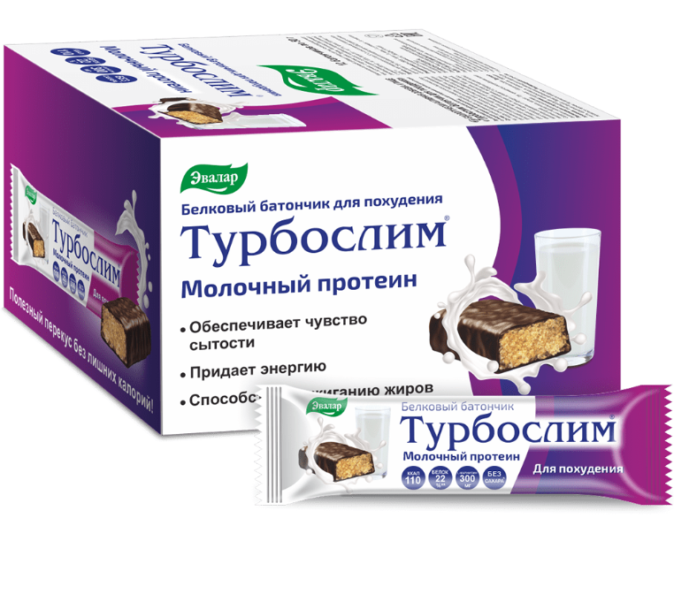 

Турбослим, батончик для похудения 50 г, 12 шт.