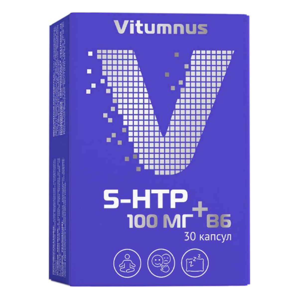 5-гидрокситриптофан (5-HTP) 100 мг+ Витамин В6 капс 30 шт Vitumnus Витумнус