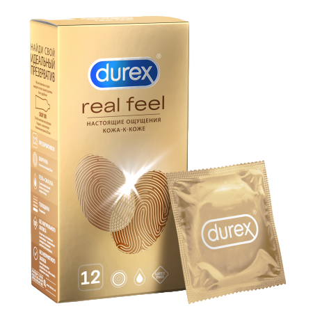 Презервативы Durex Real Feel для естественных ощущений, 12 шт.