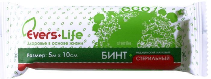 

Бинт марлевый стерильный «Лайф»/Life (Эвтекс), 5 м х 10 см