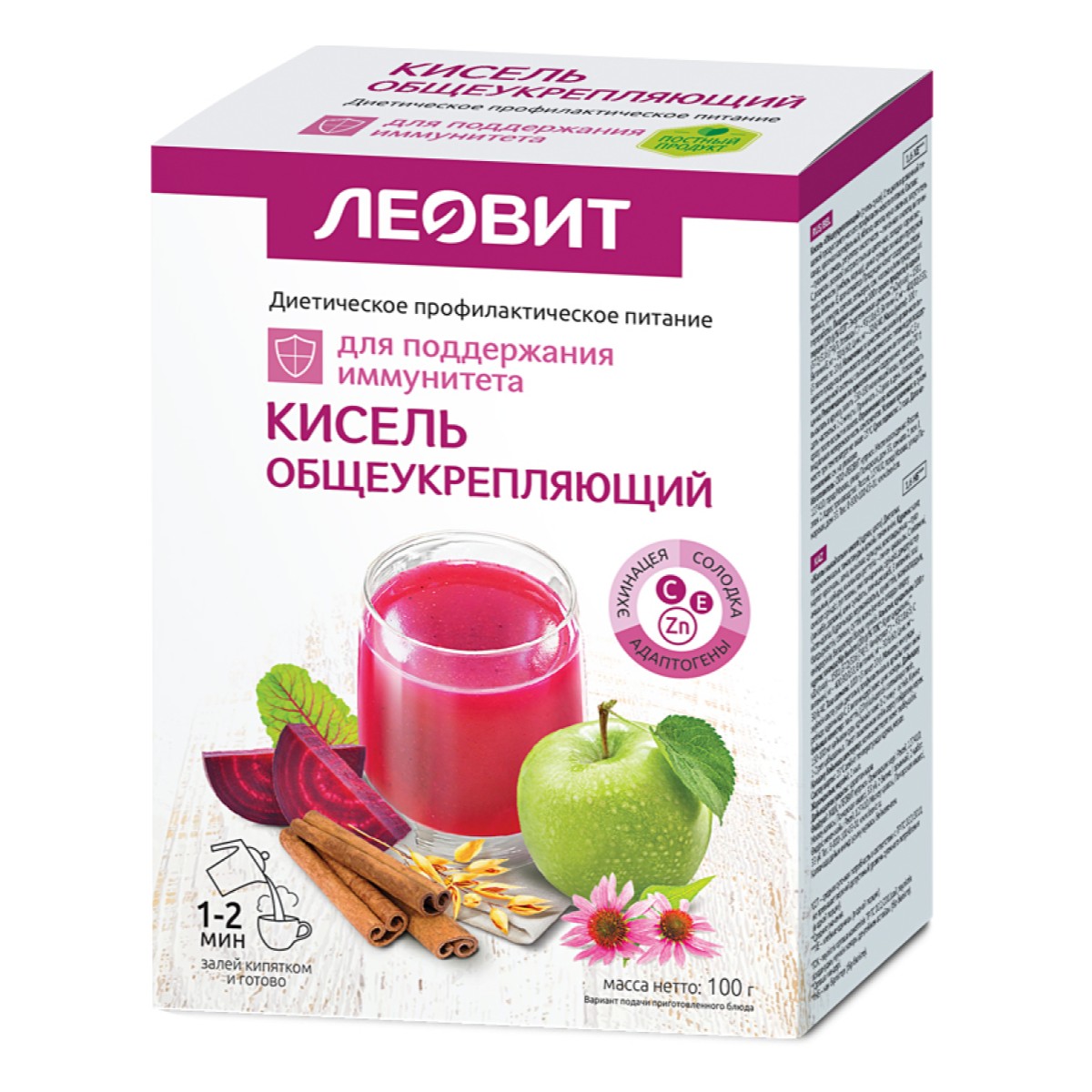Леовит Кисель Общеукрепляющий 20 г, 5 шт.