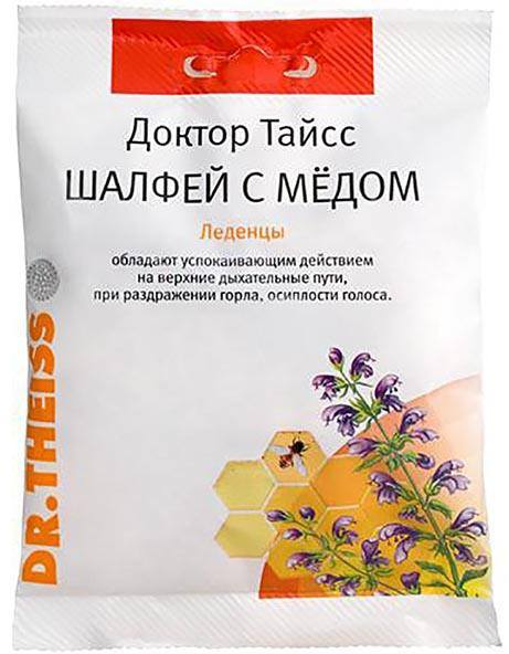 Доктор Тайсс леденцы шалфей с медом 50 г 201₽