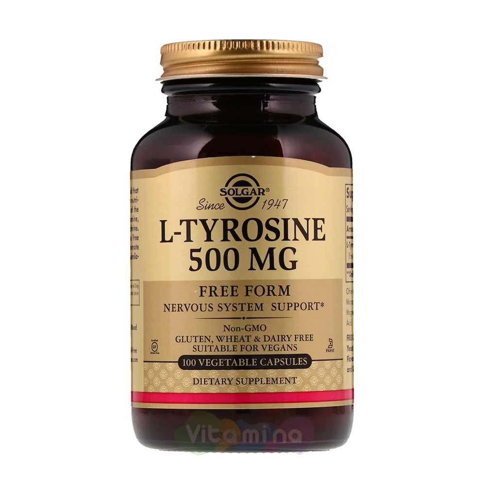 

Солгар L-Тирозин, капсулы 500 мг, 100 шт.