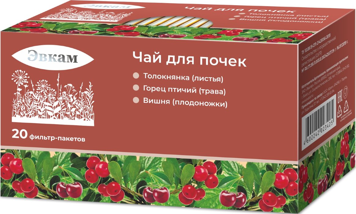 Чай для почек ф/пак 20 шт Эвкам