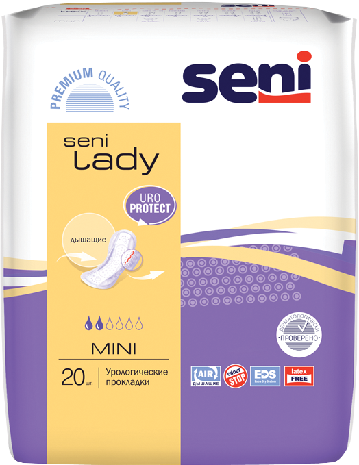 Seni Lady Mini, урологические прокладки, 20 шт. прокладки seni micro 20 шт