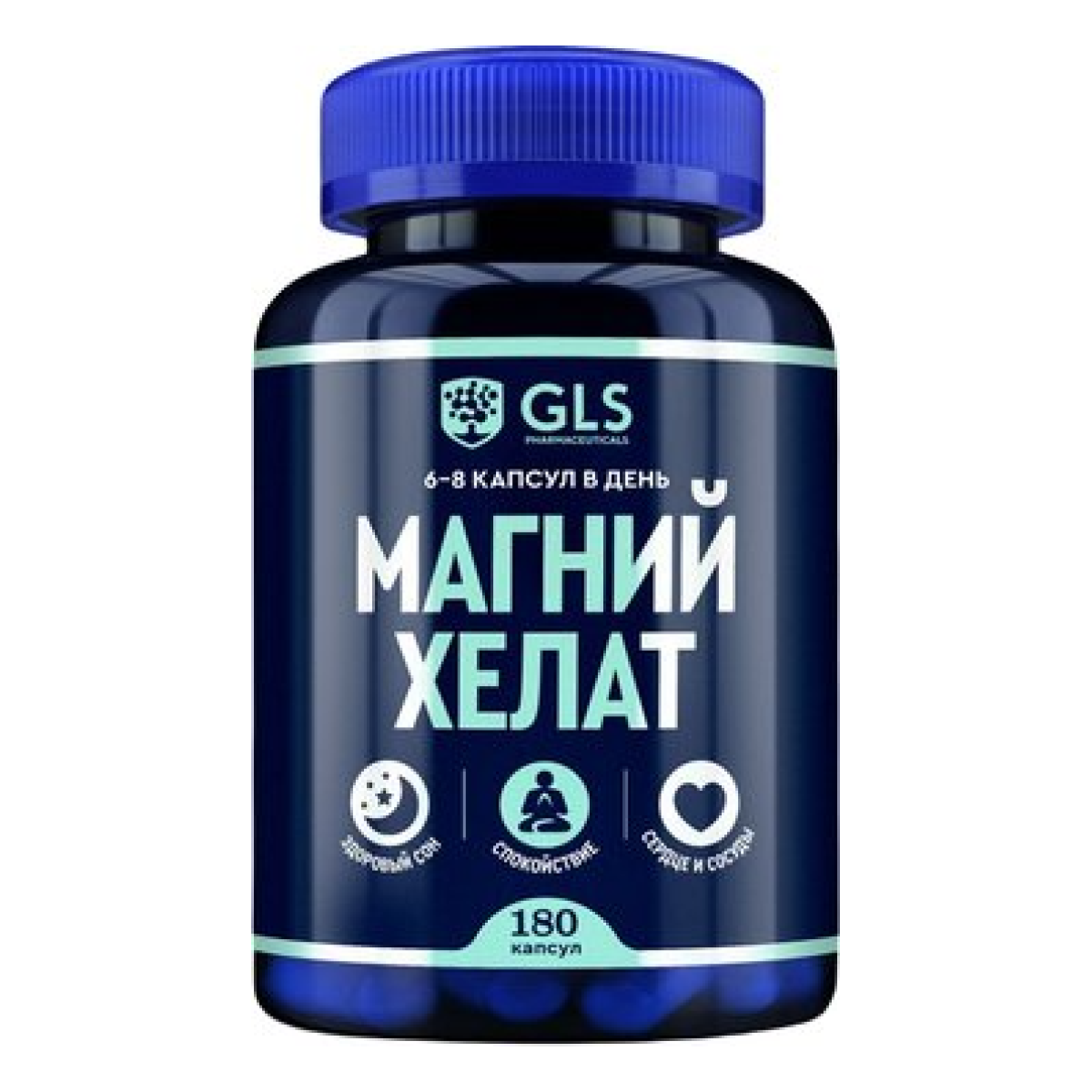GLS Магний хелат, капсулы 400 мг, 180 шт.
