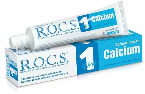 

Rocs UNO Calcium, зубная паста, 74 г