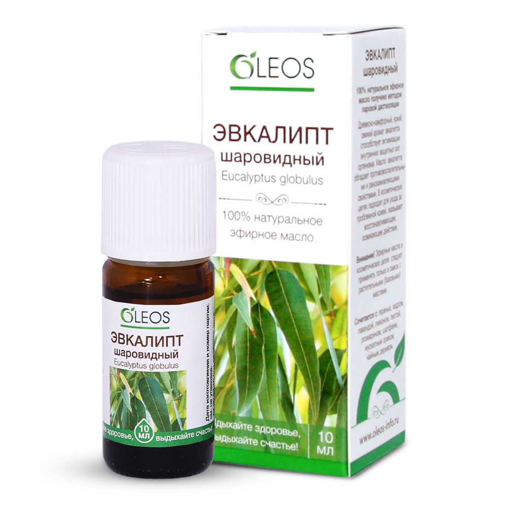 

Oleos, эфирное масло эвкалипта шаровидного, 10 мл