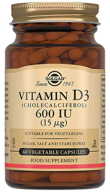 Солгар Витамин D3, 600 ME, капсулы, 60 шт. витамин д3 проаптека капсулы 600ме 700мг 60шт