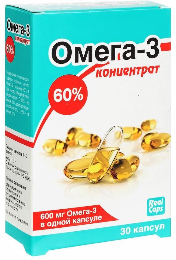 Омега-3 концентрат 60%, капсулы 1000 мг, 30 шт. капсулы живица кедровая на кедровом масле с каштаном 30 0 5 г блистер