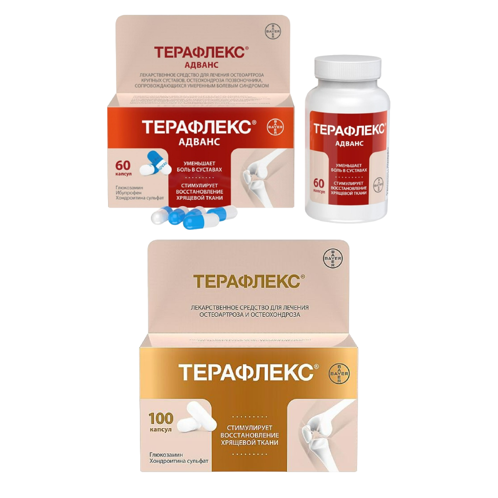 

Набор Терафлекс 500+400мг 100шт и Терафлекс Адванс 60шт