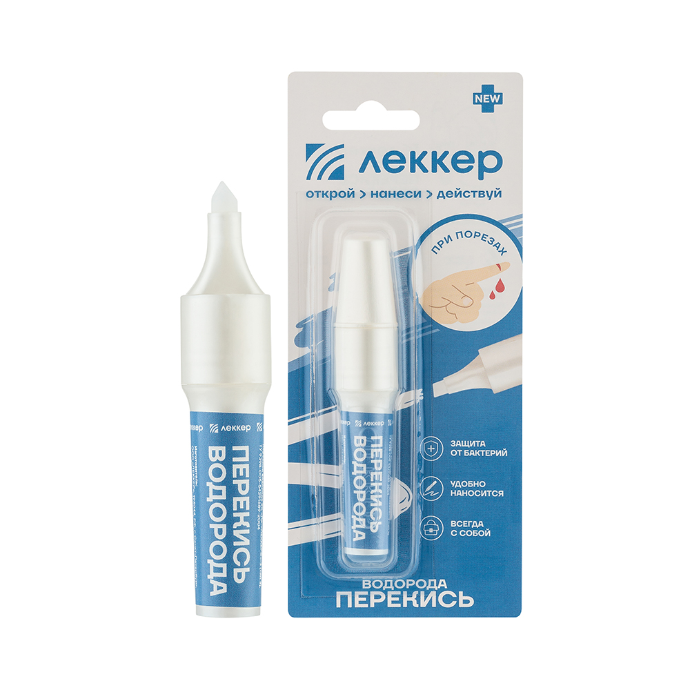 

Перекись водорода-Леккер, раствор 3%, флакон 5 мл, 1 шт.