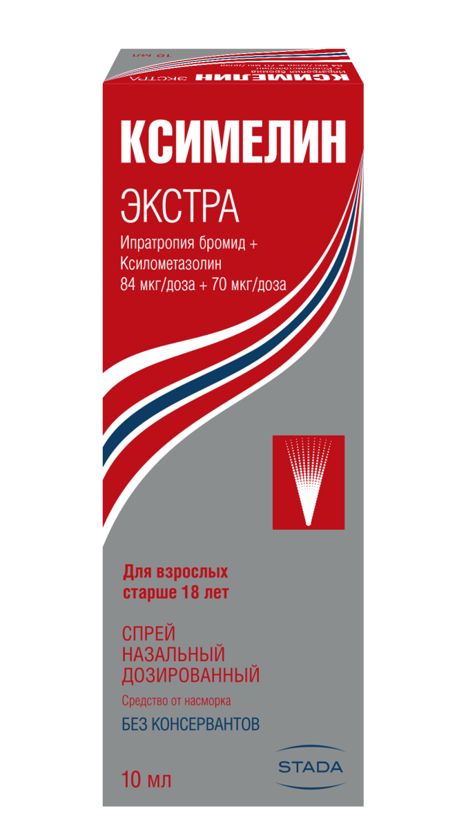 

Ксимелин, спрей, 0.6 мг/мл+0.5 мг/мл