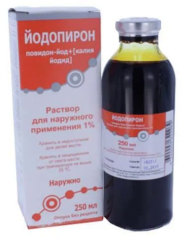 

Йодопирон, раствор 1%, 250 мл