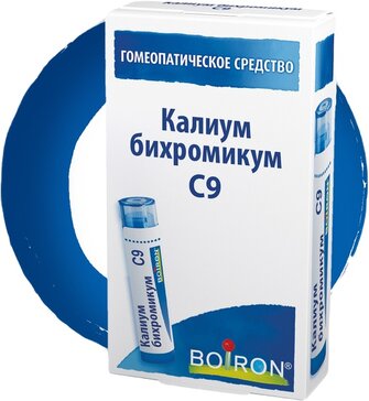 Калиум бихромикум С9 гранулы гомеопатические 4 г