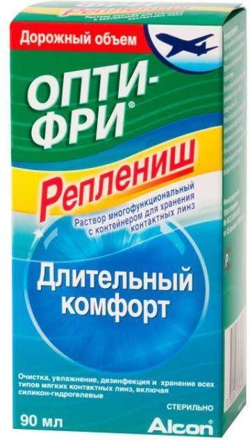 Опти-Фри Реплениш раствор для линз 90 мл контейнер 340₽
