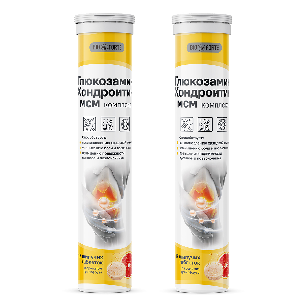 

Набор 2уп Глюкозамин Хондроитин BioForte таблетки 17шт