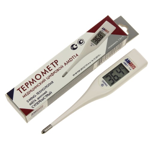 Термометр медицинский цифровой amdt-14 swing, с мега дисплеем