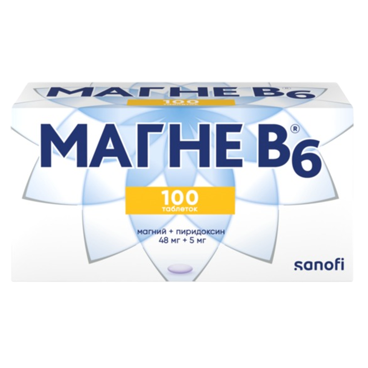 

Магне В6, таблетки покрытые пленочной оболочкой, 100 шт.