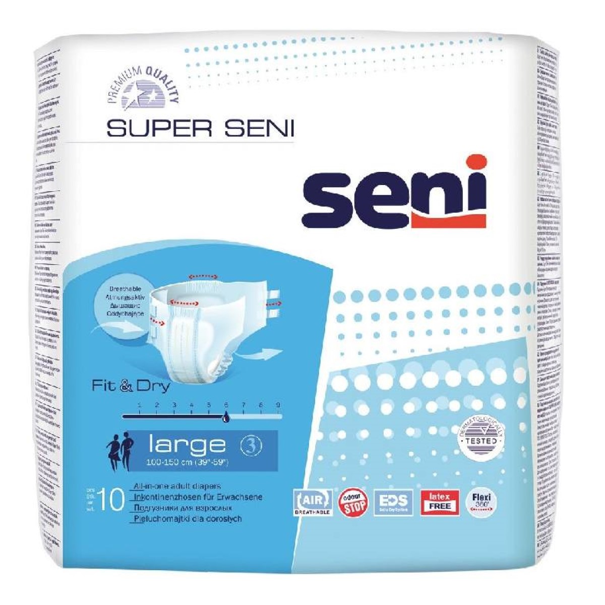 Seni Super, подгузники для взрослых (L), 10 шт.