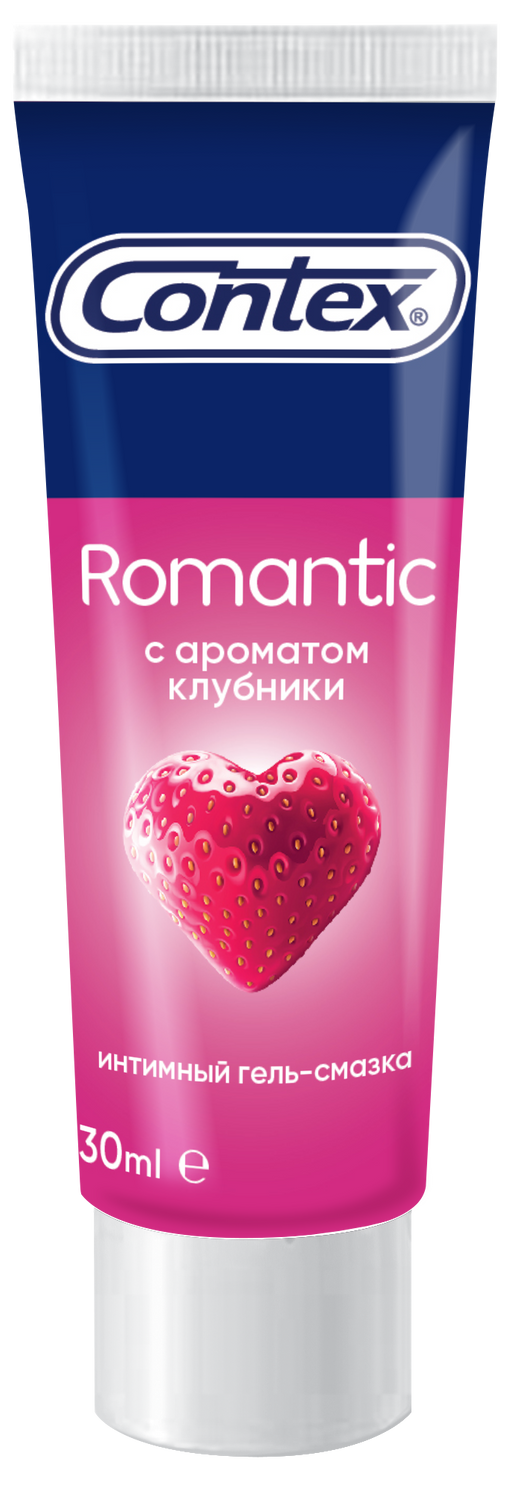 Contex Romantic, гель-смазка с ароматом клубники, 30 мл аптека презервативы контекс contex романтик лав аромат n3