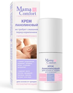 Mama Comfort, крем для сосков 30 мл wellmedch крем от трещин на коже губ и для сосков период грудного кормления преналан sensetive 45