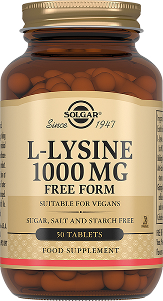 Солгар L-Лизин, таблетки 1000 мг, 50 шт. natures bounty l лизин таблетки 1000 мг 60 шт