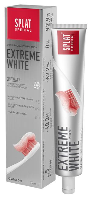 Сплат Special Extreme White, отбеливающая зубная паста, 75 мл з паста рокс бионика отбеливающая 74г