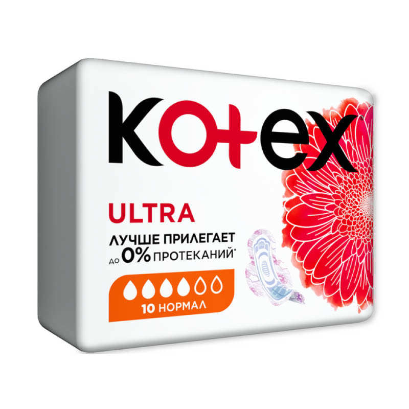 Kotex Ультра Софт Нормал, прокладки, 10 шт. олвейз незаметная защита прокладки урологич нормал плюс 8