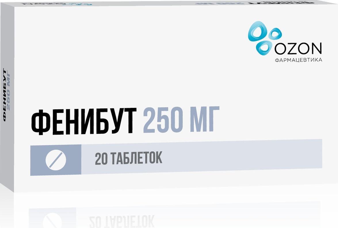 Фенибут, таблетки 250 мг, 20 шт. купить по цене 380 руб. в Москве,  инструкция, отзывы в интернет-аптеке Polza.ru