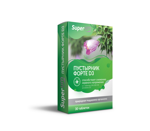 Superum Пустырник Форте D3, таблетки, 30 шт.