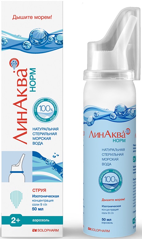 

ЛинАква Норм, средство для промывания носа 0,9%, 50 мл