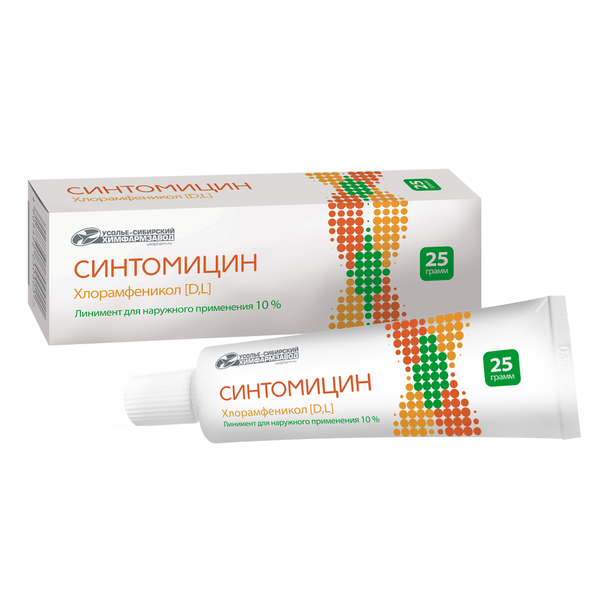 

Синтомицин, линимент, 10%