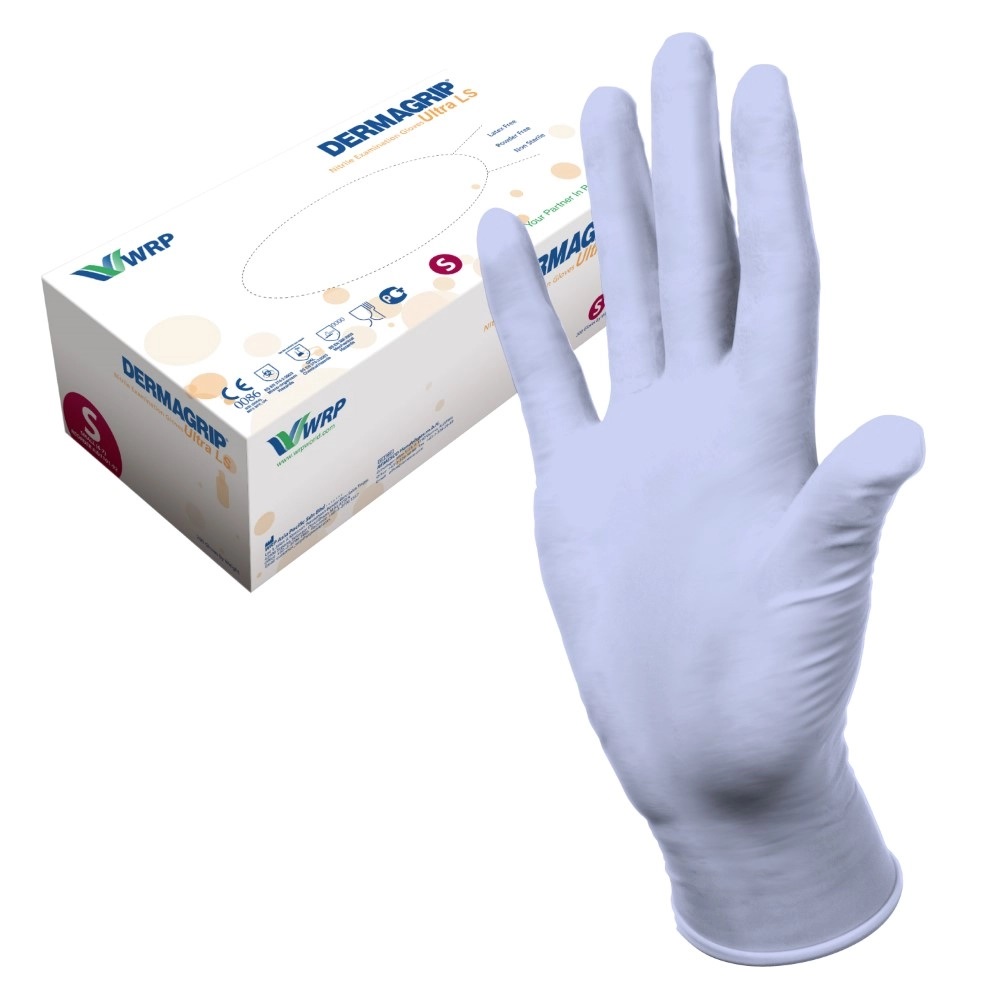 Dermagrip Ultra LS перчатки смотровые нестерильные неопудренные нитриловые Р. S, 100 пар перчатки диагностические латексные нестерильные неопудренные s 50 шт