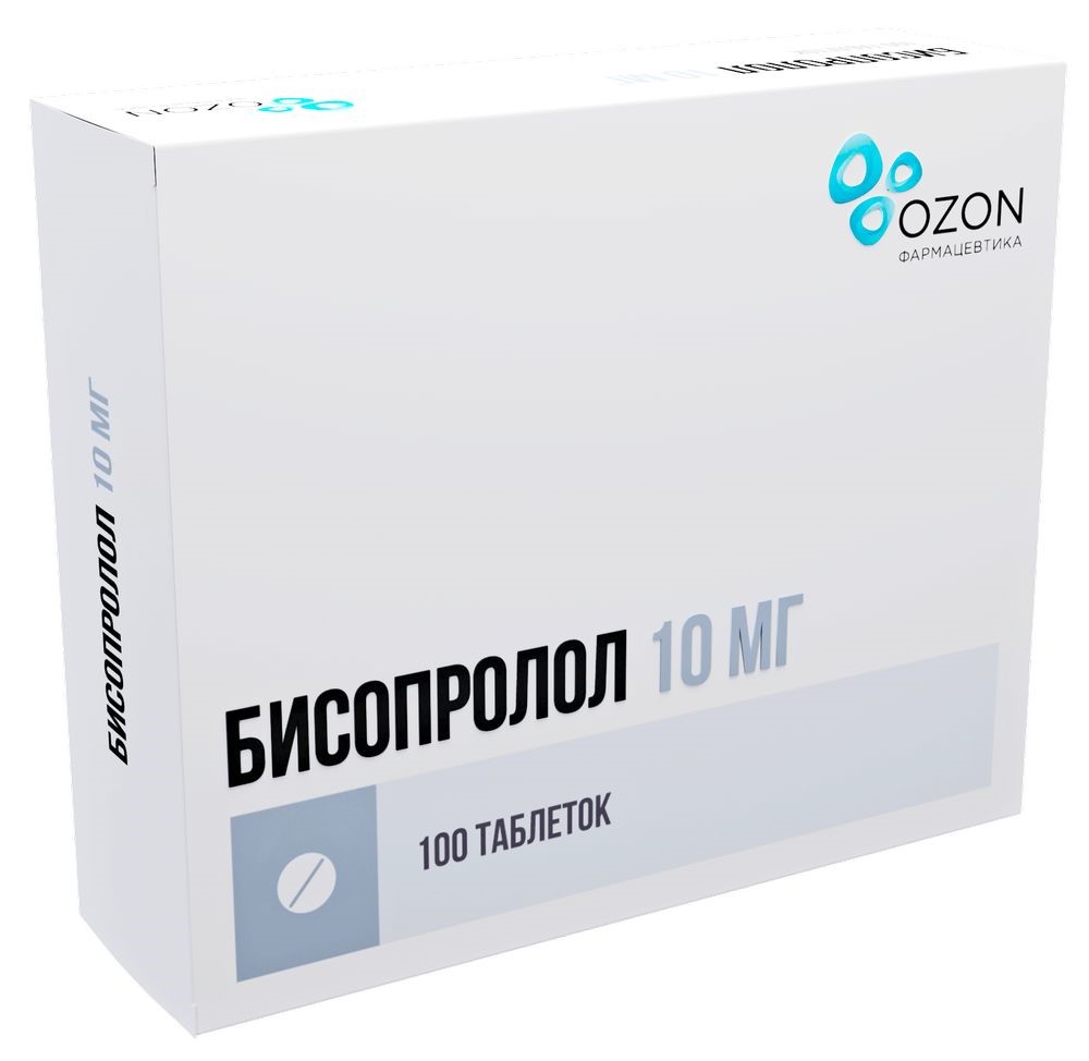 Бисопролол, таблетки в плёночной оболочке 10 мг, 100 шт. купить по цене в  Волгограде, инструкция, отзывы в интернет-аптеке Polza.ru
