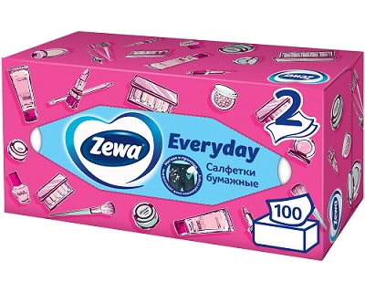 Зева Эвридей салфетки бумажные 100 шт 215₽