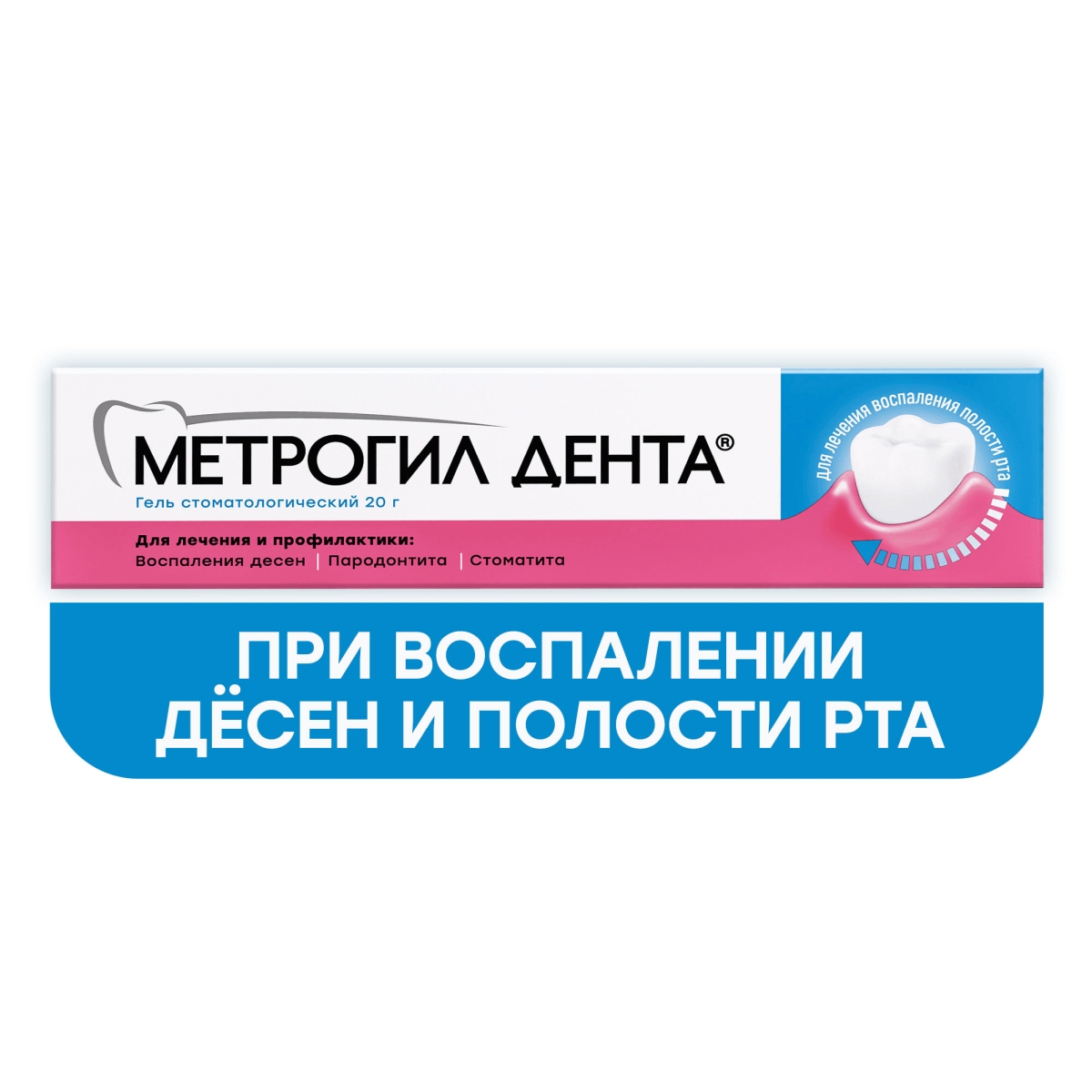 

Метрогил Дента, гель стоматологический, 20 г