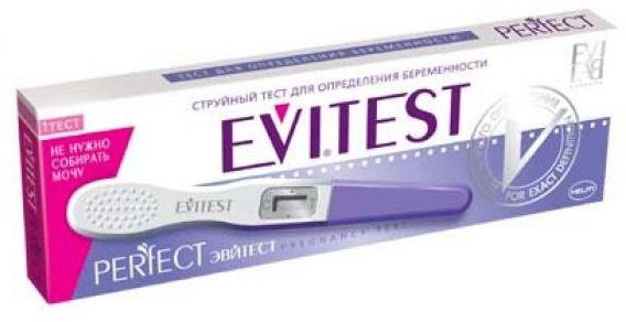 Evitest Perfect, струйный тест на беременность, 1 шт.