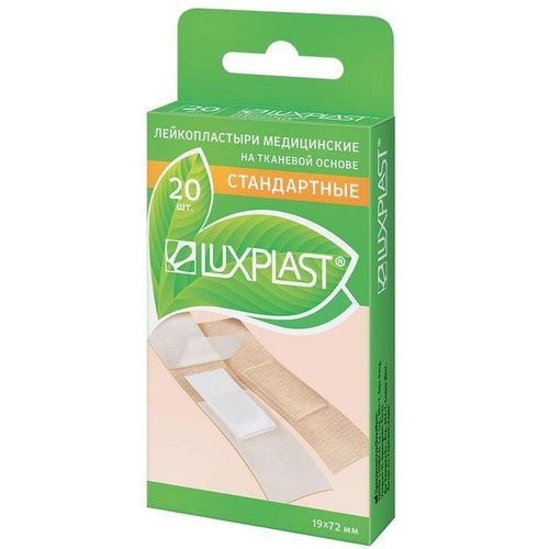 Luxplast пластырь стандарт ткан основа телес 19 х 72 мм пластырь №20