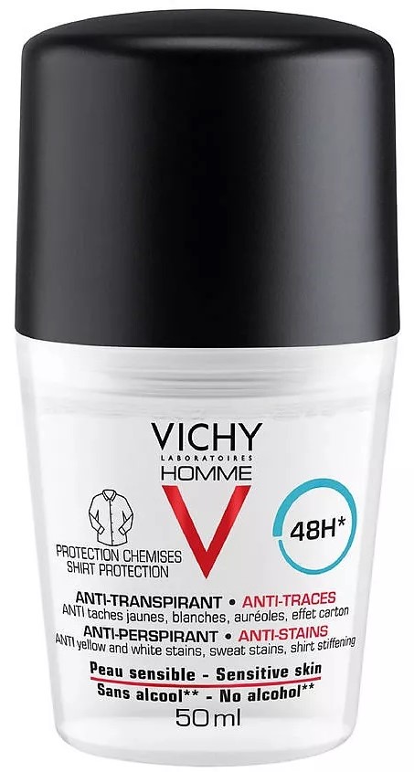 

Vichy Homme дезодорант-антиперспирант 48 часов, против пятен 50 мл