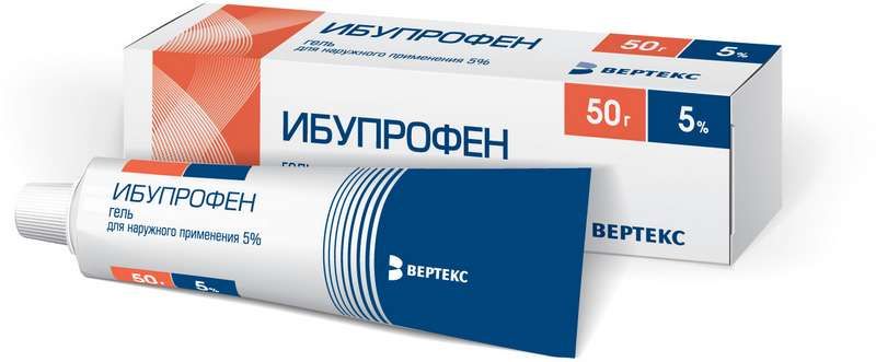 Ибупрофен-Вертекс, гель 5%, 50 г ибупрофен вертекс гель 5% 50г
