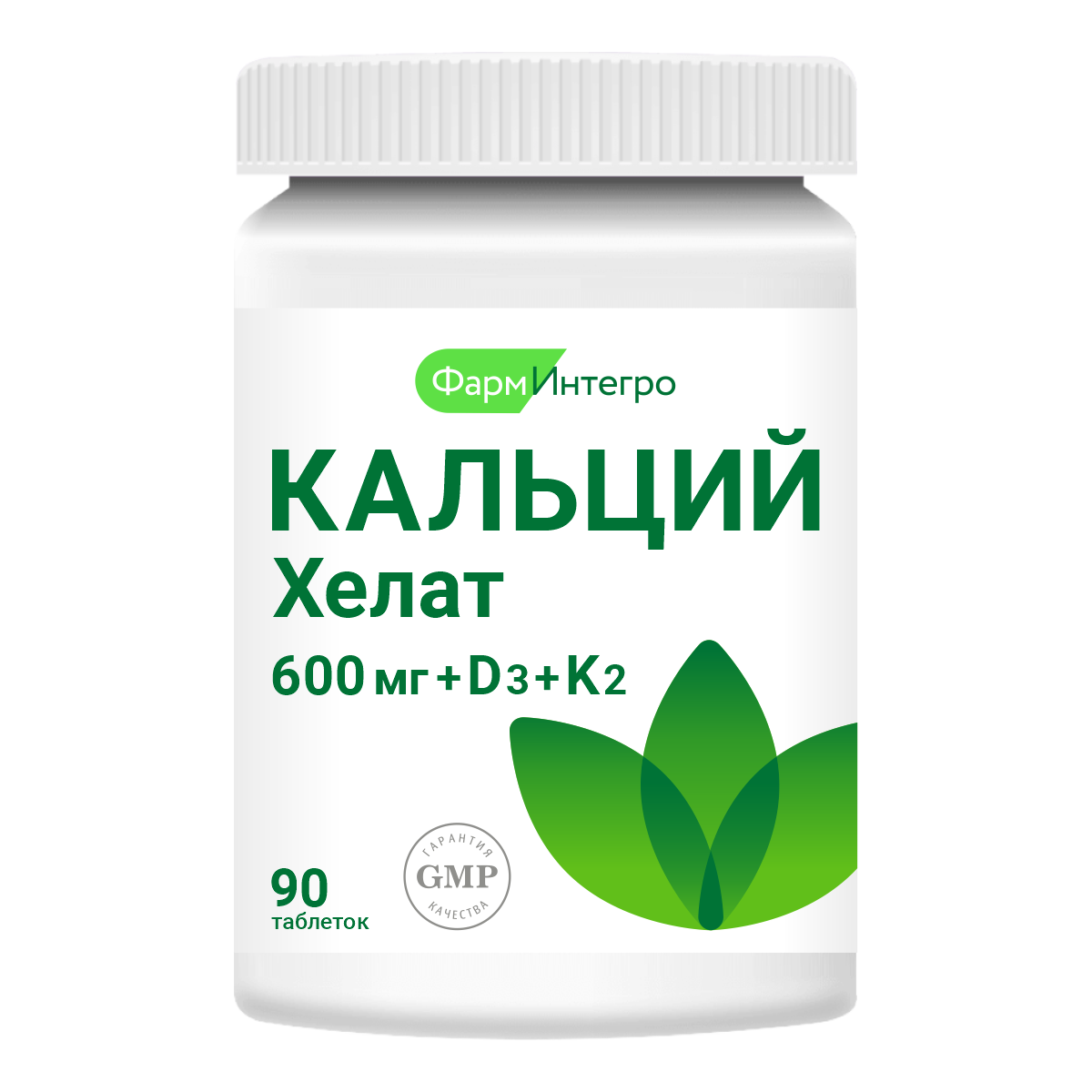 Кальций хелат, таблетки покрытые оболочкой 1.3 г, 90 шт.